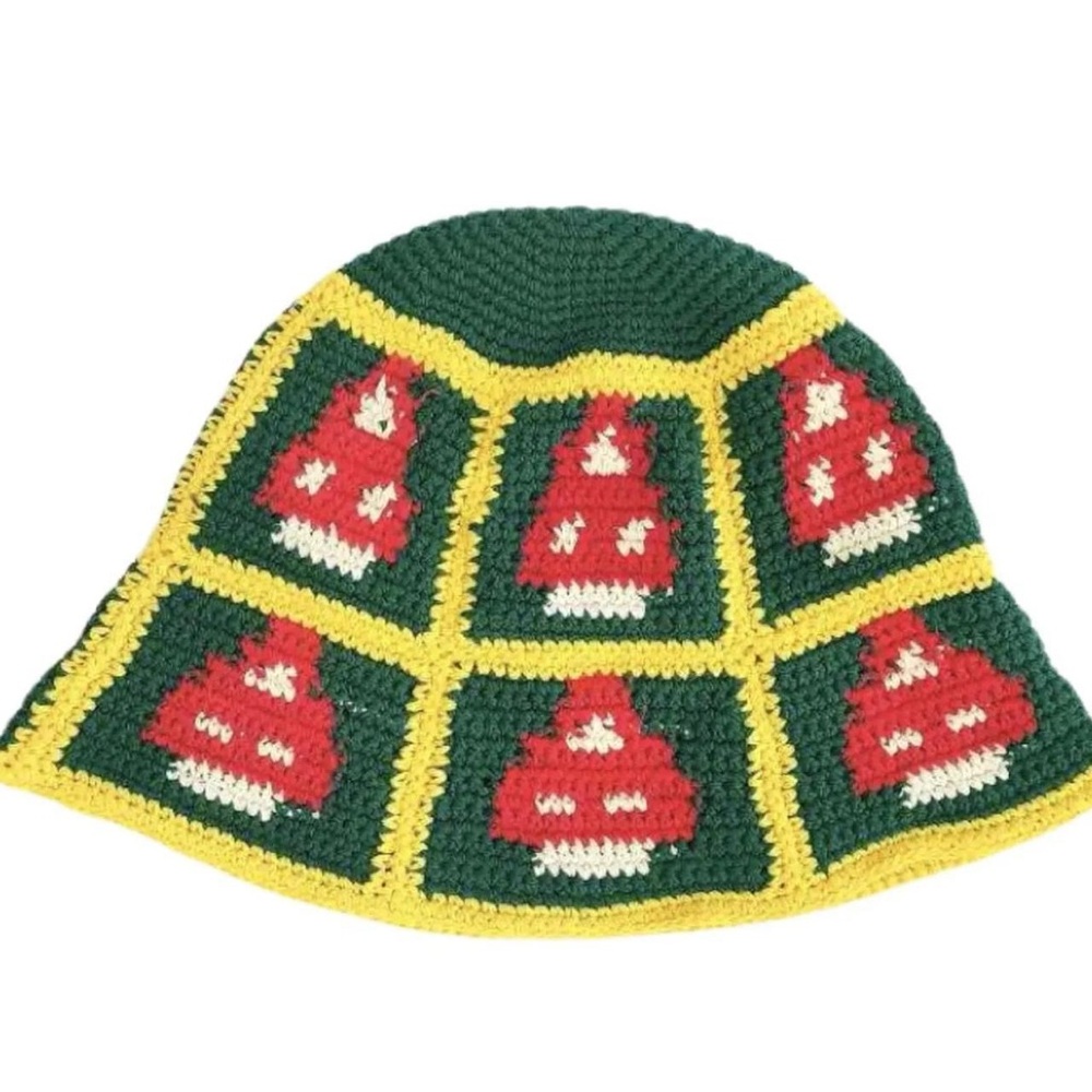 Forest Mushroom Crochet Bucket Hat